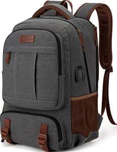 Tzowla Canvas Laptop Backpack with USB Charging Port