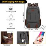 Tzowla Canvas Laptop Backpack with USB Charging Port