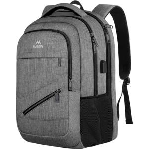 MATEIN TSA Laptop Backpack with USB Port, Grey