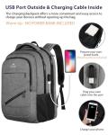 MATEIN TSA Laptop Backpack with USB Port, Grey
