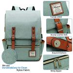 Mancio Vintage USB Charging Laptop Backpack - Green