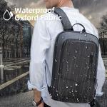 Men's Slim Anti-Theft USB Laptop Backpack - Black