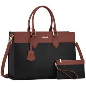 LOVEVOOK 17.3-inch Waterproof Leather Laptop Bag