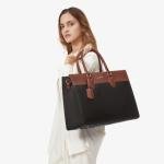 LOVEVOOK 17.3-inch Waterproof Leather Laptop Bag