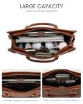 LOVEVOOK Vintage Leather Laptop Tote Bag for Women