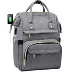 LOVEVOOK Women's 15.6-Inch Laptop Backpack, Grey