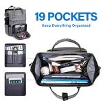 LOVEVOOK Women's 15.6-Inch Laptop Backpack, Grey