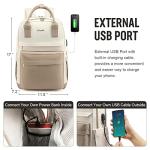Stylish 15.6 Inch Women's Laptop Backpack with USB Port