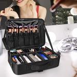 Portable Makeup Organizer with Adjustable Dividers