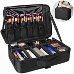 Portable Makeup Organizer with Adjustable Dividers