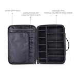 ROWNYEON Portable Makeup Organizer with Adjustable Dividers