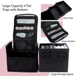 Black Makeup Train Case with Adjustable Dividers