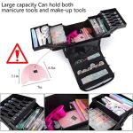 Black Makeup Train Case with Adjustable Dividers