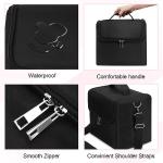 Black Makeup Train Case with Adjustable Dividers