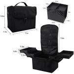Black Makeup Train Case with Adjustable Dividers
