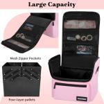 OUUTMEE Black Makeup Travel Organizer Case