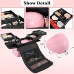 OUUTMEE Black Makeup Travel Organizer Case