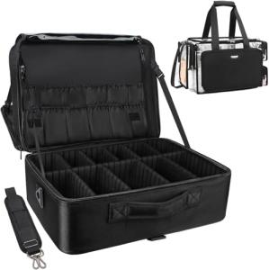 Relavel Extra Large Travel Makeup Case and Organizer
