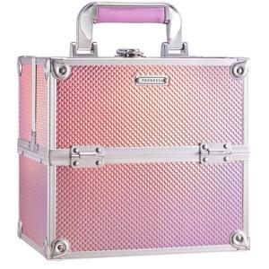 Portable Mermaid Pink Makeup Case with Trays