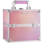 Portable Mermaid Pink Makeup Case with Trays