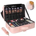Portable Makeup Case with Adjustable Dividers