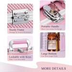 Portable Mermaid Pink Makeup Case with Trays