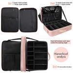 Portable Makeup Case with Adjustable Dividers