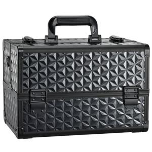 Joligrace Aluminum Makeup Train Case with Dividers