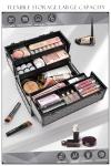 Joligrace Aluminum Makeup Train Case with Dividers