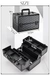 Joligrace Aluminum Makeup Train Case with Dividers