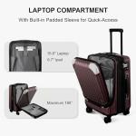 LEVEL8 Grace 20-Inch Expandable Carry-On Suitcase