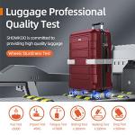 Expandable Red Luggage Set with Double Wheels