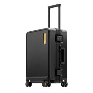 LEVEL8 Zipperless 20" Carry-On Suitcase, Black