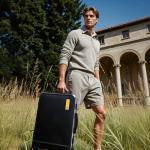 LEVEL8 Zipperless 20" Carry-On Suitcase, Black