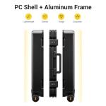 LEVEL8 Zipperless 20" Carry-On Suitcase, Black