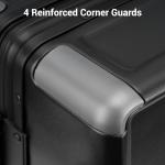 LEVEL8 Zipperless 20" Carry-On Suitcase, Black