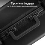 LEVEL8 Zipperless 20" Carry-On Suitcase, Black