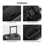 LEVEL8 Zipperless 20" Carry-On Suitcase, Black