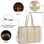 Women's Canvas Laptop Tote Bag for Work