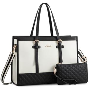 LOVEVOOK 17.3" Women's Canvas Laptop Tote Bag