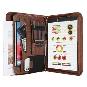 ProCase Brown Business Padfolio with Zipper