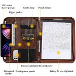 ProCase Brown Business Padfolio with Zipper