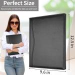 MOWPOG Faux Leather Portfolio Binder for Documents