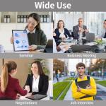 MOWPOG Faux Leather Portfolio Binder for Documents