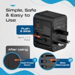 Ceptics Universal Travel Power Adapter with USB Ports