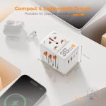 TESSAN Universal Travel Adapter with 5 USB Ports