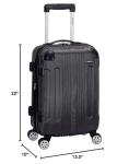 Rockland London 20-Inch Grey Hardside Spinner Luggage