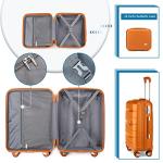 Somago 20-Inch Lightweight Carry-On Suitcase - Orange
