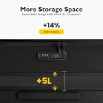 LEVEL8 Expandable Carry-On Luggage with Wheels, 20 Inch