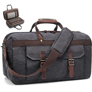 Waterproof Leather Canvas Duffle Bag for Travel
